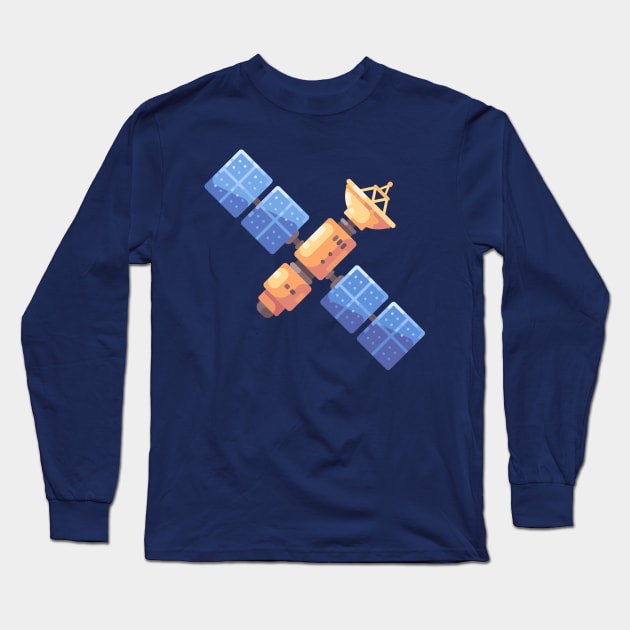 Space Sattelite Long Sleeve T-Shirt by IvanDubovik